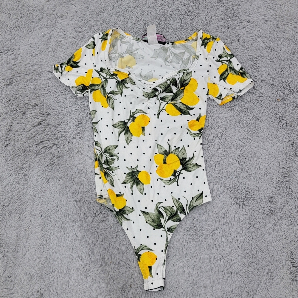 Lemon print bodysuit